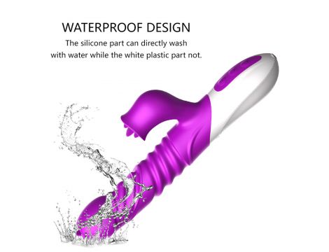 Silikonowy Wibrator USB 10 Funkcji z Pchnięciem i Podgrzewaniem - 10