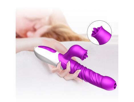 Silikonowy Wibrator USB 10 Funkcji z Pchnięciem i Podgrzewaniem - 7