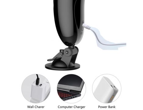 Masturbator waginalny wibrujący interaktywny USB B Series Fox - 5