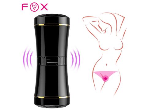 Realistyczny dwustronny masturbator z wibracją B Series Fox - 2