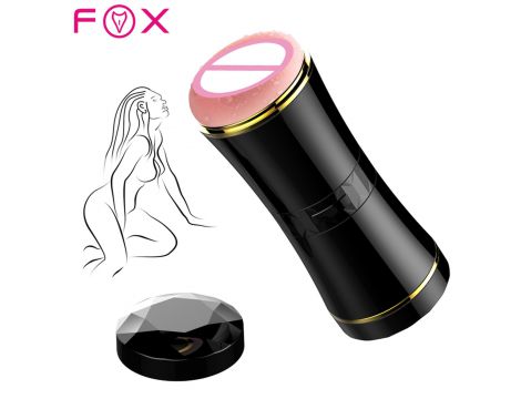 Realistyczny dwustronny masturbator z wibracją B Series Fox - 3