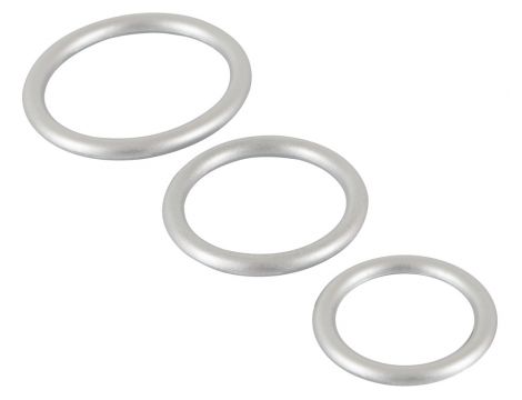 Pierścienie erekcyjne silikonowe metaliczne You2Toys 3 rozmiary - 5