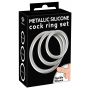 Pierścienie erekcyjne silikonowe metaliczne You2Toys 3 rozmiary - 2