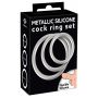 Pierścienie erekcyjne silikonowe metaliczne You2Toys 3 rozmiary - 3