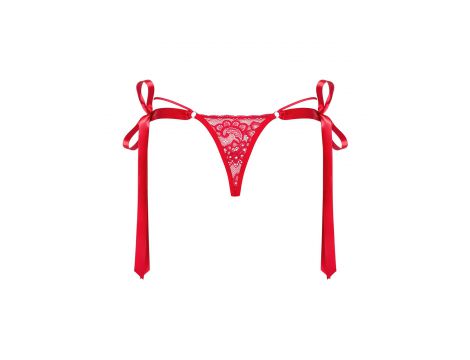 Stringi otwarte Obsessive Lovlea czerwone L/XL - 7