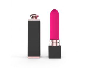 Stymulator szminka Toyz4lovers różowy silikonowy 10 cm USB