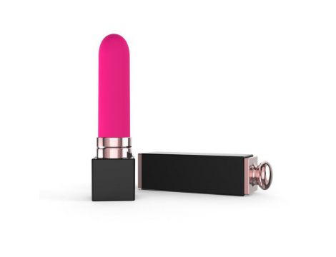 Stymulator szminka Toyz4lovers różowy silikonowy 10 cm USB - 2