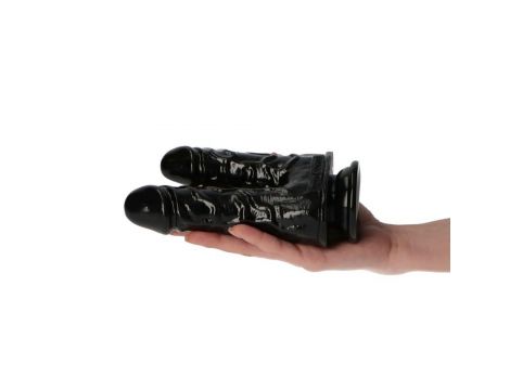 Dildo podwójne z przyssawką Toyz4lovers czarne 155 cm - 4