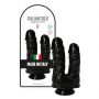 Dildo podwójne z przyssawką Toyz4lovers czarne 155 cm - 7