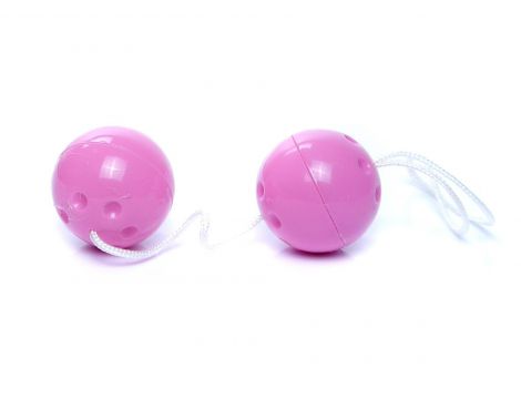 Dyskretne kulki gejszy Duo Balls EasyLove fioletowe 21 cm - 2