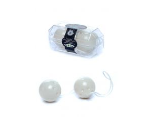 Kulki gejszy dyskretne Duo Balls B Series EasyLove białe 21 cm