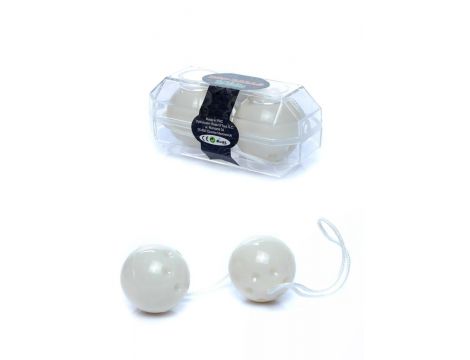 Kulki gejszy dyskretne Duo Balls B Series EasyLove białe 21 cm - 2