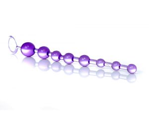 Kulki analne żelowe 10 kulek fioletowe EasyLove 29 cm
