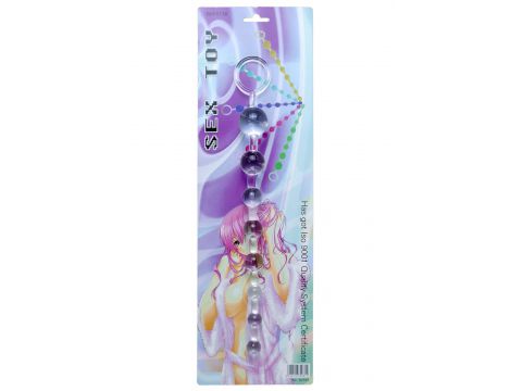 Kulki analne żelowe EasyLove przezroczyste 10 kulek 29 cm - 3