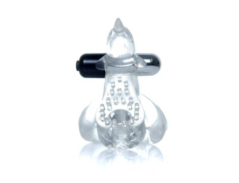 Pierścień wibrujący z delfinem EasyLove transparentny - 3