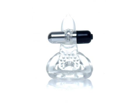 Pierścień wibrujący z delfinem EasyLove transparentny - 4