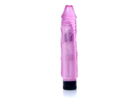 Wibrator żelowy realistyczny EasyLove różowy 22 cm regulowany - 3