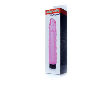 Wibrator żelowy realistyczny EasyLove różowy 22 cm regulowany - 6