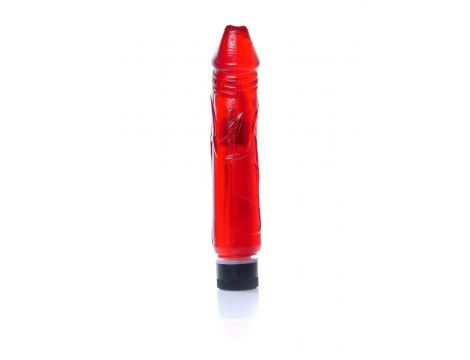 Wibrator żelowy realistyczny EasyLove czerwony 22 cm regulowany - 3