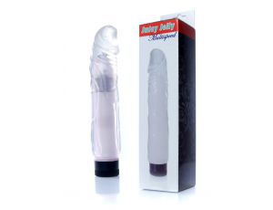 Wibrator żelowy Juicy Jelly regulowany przezroczysty 22 cm
