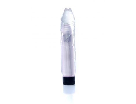 Wibrator żelowy Juicy Jelly regulowany przezroczysty 22 cm - 3