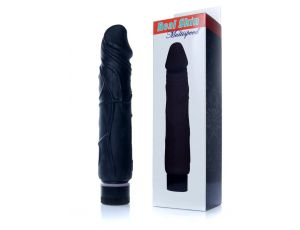 Wibrator realistyczny Cyber Skóra EasyLove czarny 22 cm