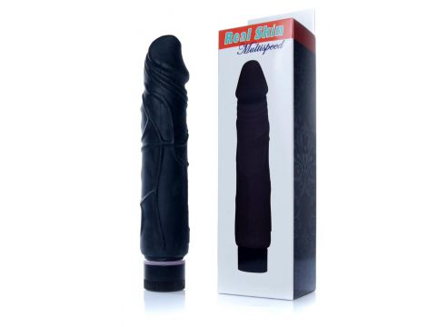 Wibrator realistyczny Cyber Skóra EasyLove czarny 22 cm