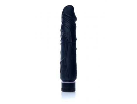 Wibrator realistyczny Cyber Skóra EasyLove czarny 22 cm - 2