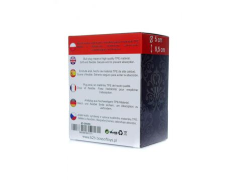 Korek analny Bubble duży miękki TPE EasyLove 9.5 cm - 4