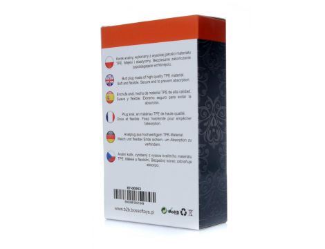 Korek analny falisty miękki TPE EasyLove 9 cm - 4