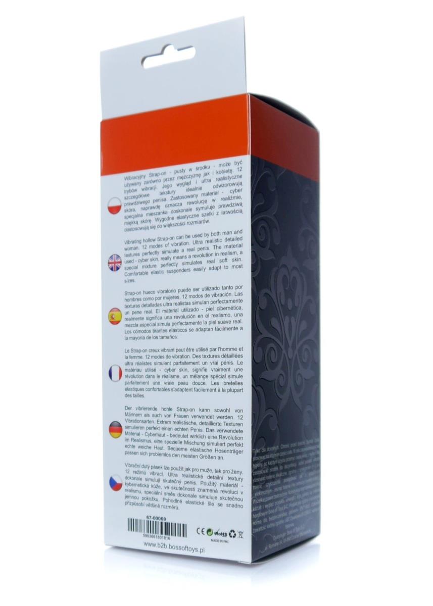 strapon z cyberskóry dla mężczyzn pusty penis 20cm