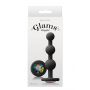 Korek analny silikonowy Glams Ripple Rainbow Gem czarny - 5