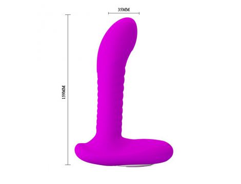 Masażer prostaty silikonowy Pretty Love 12 wibracji 3 rotacje USB 16 cm - 3