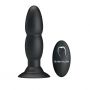 Wibrujący korek analny Pretty Love koralikowy czarny 13,5 cm USB - 3
