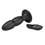 Wibrujący korek analny Pretty Love koralikowy czarny 13,5 cm USB - 4