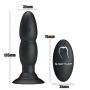 Wibrujący korek analny Pretty Love koralikowy czarny 13,5 cm USB - 7
