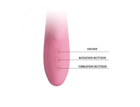 Wibrator króliczek obrotowy Pretty Love Gina 4 obroty 7 wibracji USB 20,5 c - 9