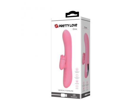 Wibrator króliczek obrotowy Pretty Love Gina 4 obroty 7 wibracji USB 20,5 c - 8