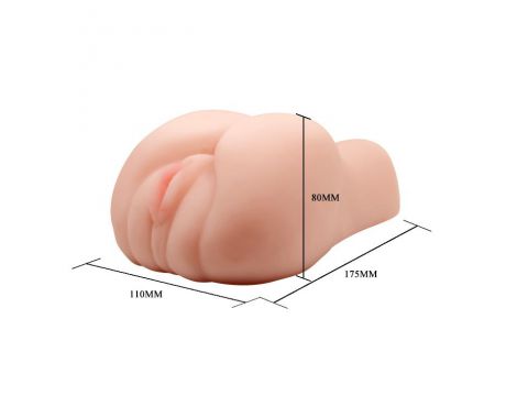 Realistyczny podwójny masturbator z wibracją Baile Passion Lady 18cm - 7
