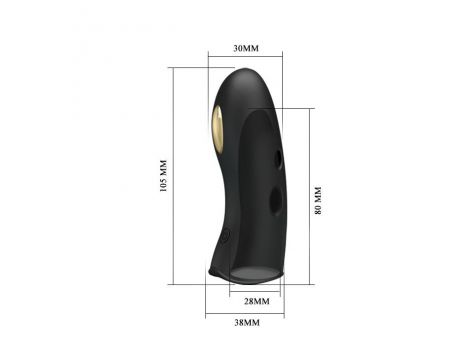 Nakładka na palec Pretty Love Marico elektrostymulacyjna czarna USB 10,5 cm - 8