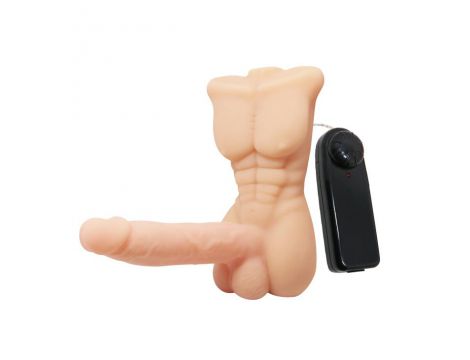 Męski tors masturbator Baile Temptation Bigger Man z wibracją 13 cm - 3
