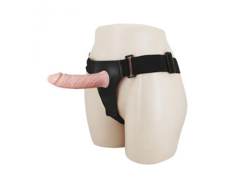 Wibrująca pusta proteza penisa ze szelkami Baile 15 cm - 7