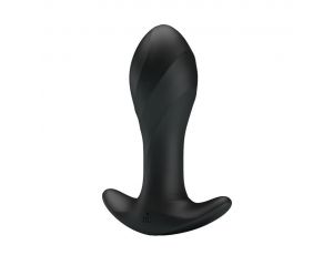 Korek analny wibrujący Pretty Love silikonowy 12 funkcji USB czarny 10,5 cm