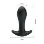 Korek analny wibrujący Pretty Love silikonowy 12 funkcji USB czarny 10,5 cm - 5