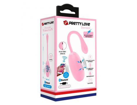 Jajko wibrujące Pretty Love Doreen 3 fioletowe silikonowe z app USB 19cm