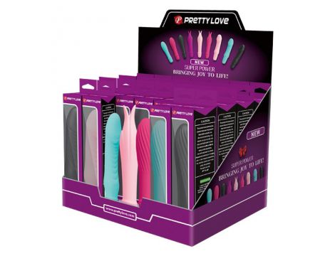 Mini wibrator Pretty Love silikonowy 10 funkcji na baterię AAA - 3
