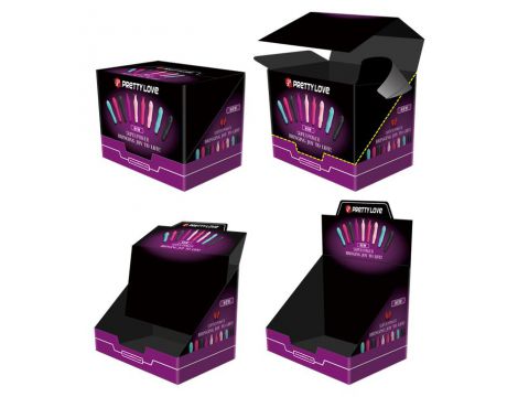 Mini wibrator Pretty Love silikonowy 10 funkcji na baterię AAA - 4