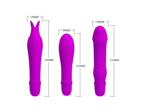 Mini wibrator Pretty Love silikonowy 10 funkcji na baterię AAA - 8