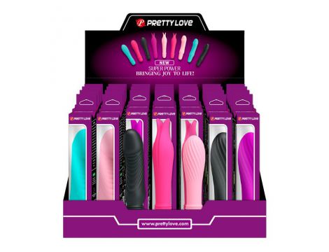 Mini wibrator Pretty Love silikonowy 10 funkcji na baterię AAA - 9