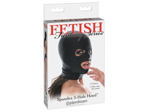 Maska Spandex Fetish Fantasy Series z trzema otworami - 2